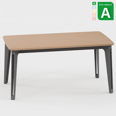 Table Brotteaux 6 places en matières upcyclées, Long. 150 cm