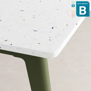Table New Modern, 6 personnes, en plastique recyclé, Long. 160 cm