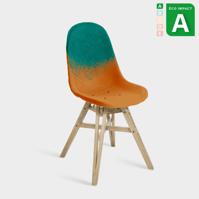 Chaise Gravêne 5.5, plastique et bois upcyclés