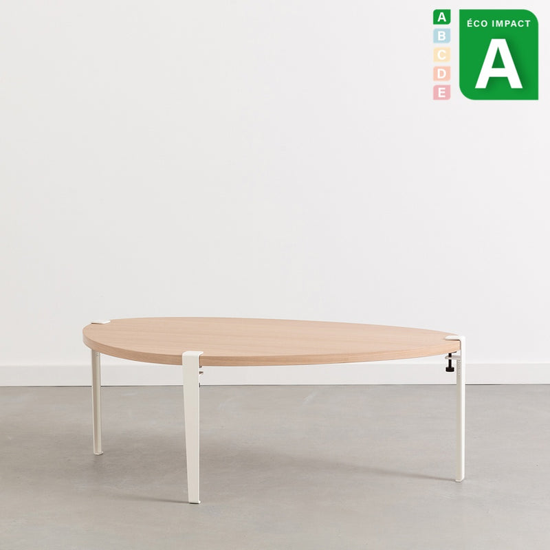 Table basse Galet, en bois de forêts durables, Long. 120 cm