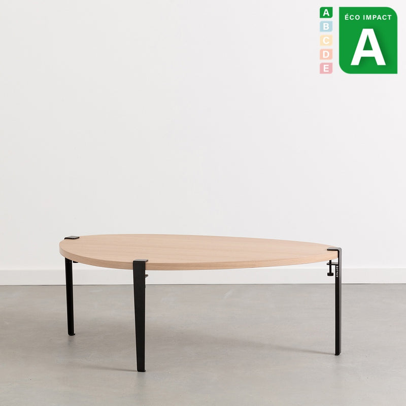 Table basse Galet, en bois de forêts durables, Long. 120 cm