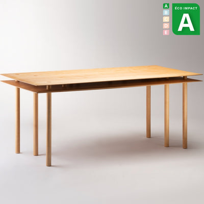 Table Nii 95 en bois recyclé, Long 200cm