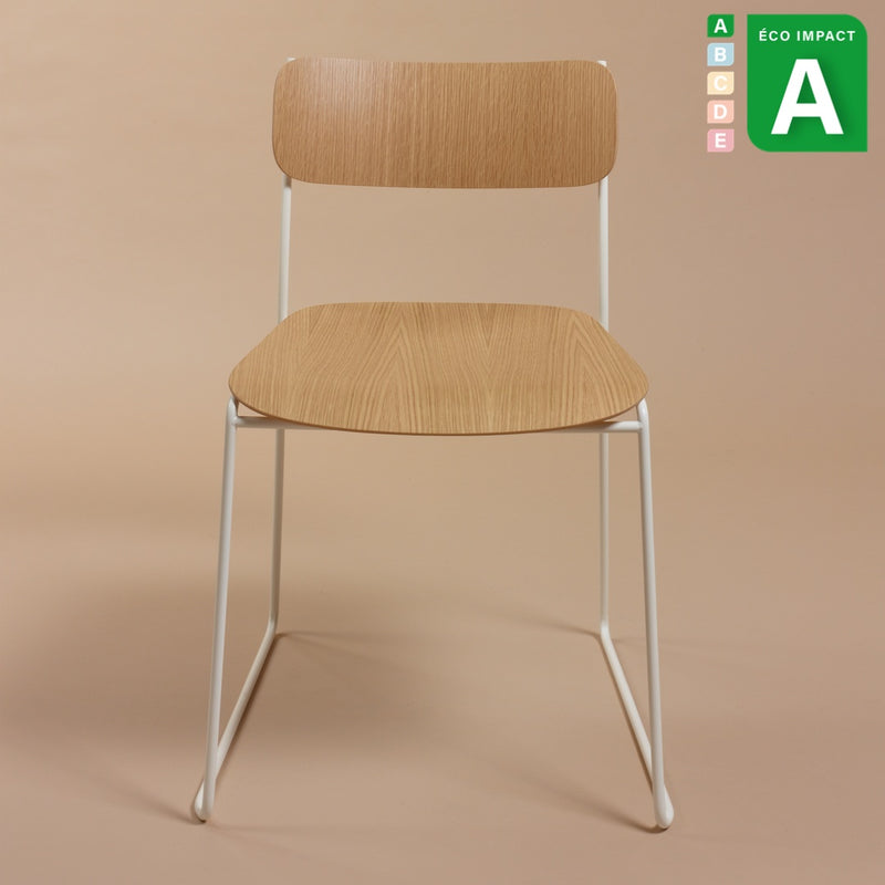 Chaise SEN 77,1 empilable en bois recyclé