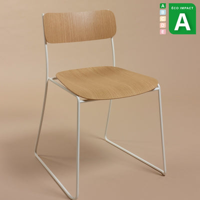 Chaise SEN 77,1 empilable en bois recyclé
