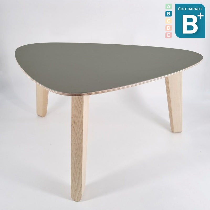 Petite table basse Yellow en bois de forêts durables, Haut.37cm