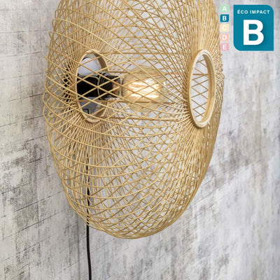 Applique Cango en bambou, ⌀ 60x25 cm
