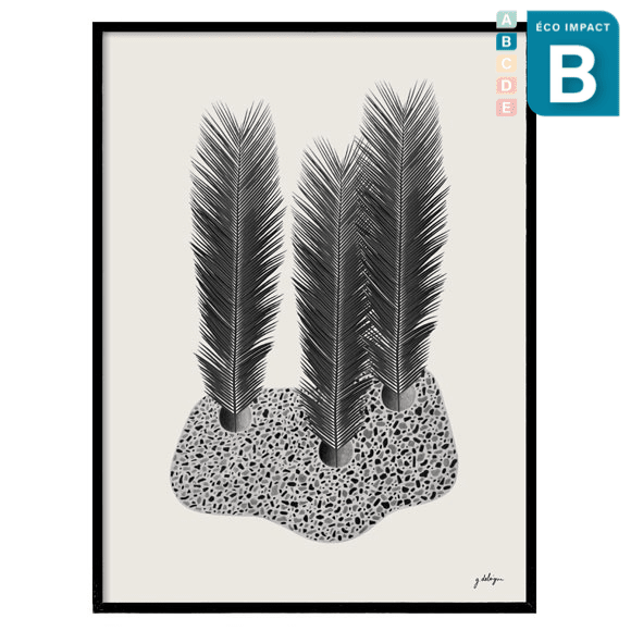 Cadre herbier Canyon Collaboration Guillaume Delvigne, 60x80cm