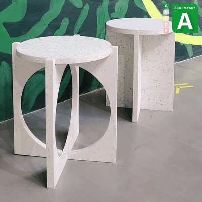 Table d'appoint Éclo plastique recyclé Furniture For Good Blanc